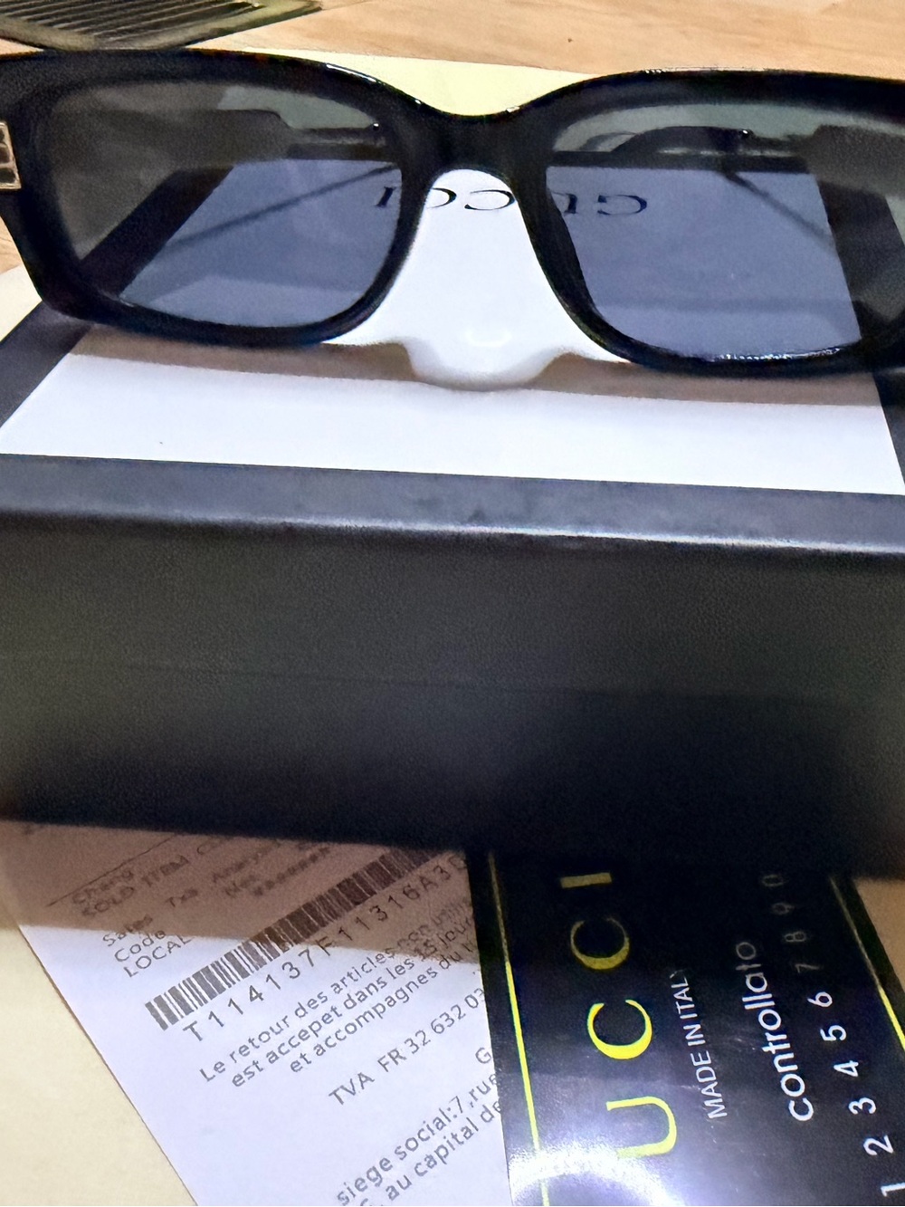 Black Frame Sunglasses with Blue Tint Lenses